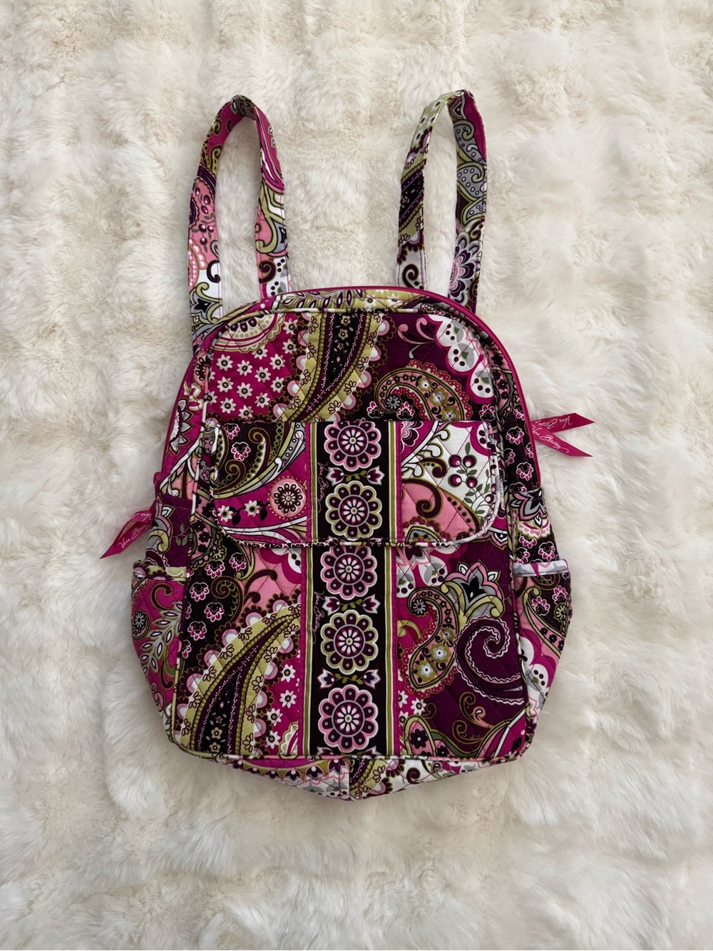 NWOT Vera Bradley Small Backpack in Very Berry Paisley (Retired)!